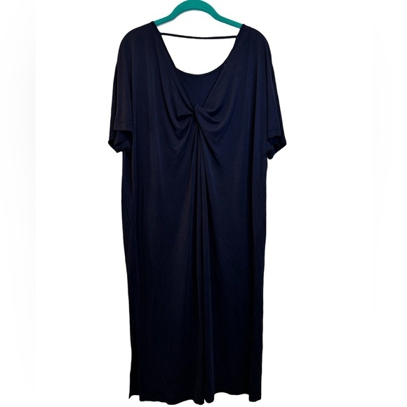Lili Sidonio Navy Blue Back Cut Out Dress Size M/L NWT - Picture 6 of 14
